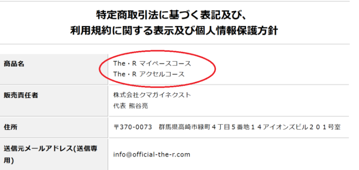 The.Rのコース