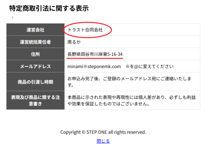 合同会社TENDERと合同会社トラストの住所が同じ